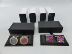 Cufflinks - cased sets of cufflinks - 6 in total