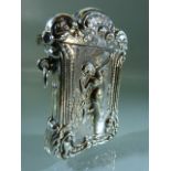 Hallmarked silver (925) Vesta Case - depicting a Nude Lady surrounded by Floral motifs. Approx
