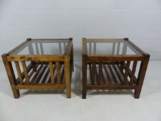 Pair of Laura Ashley Glass side tables - DK Henley - receipts in office