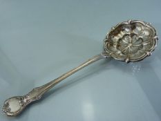 Silver Sifting spoon - Foreign silver marks possibly Russian. Maker OPH. Approx weight - 42g