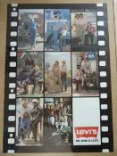 Levi Jeans - Set of eight original 70's Posters along with the original Copy poster depicting all