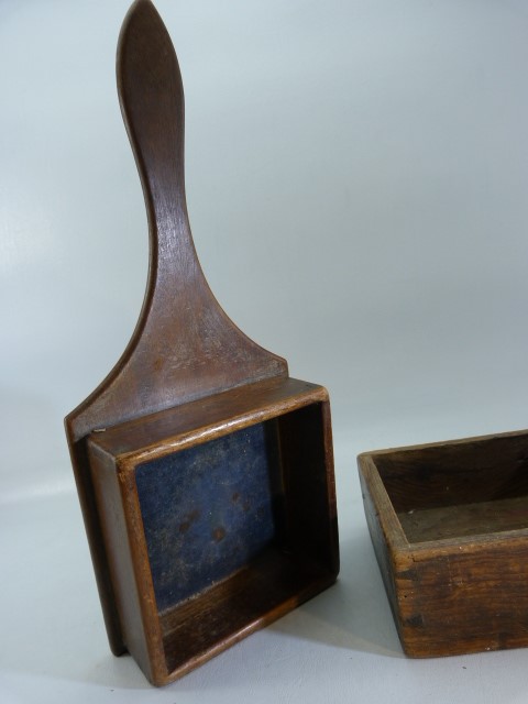 18th Century pine collection box along with a later Victorian sample - Image 2 of 7