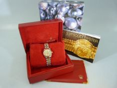 Rolex - a lady's steel and gold Oyster Perpetual 'Datejust' wristwatch, circa 1994, the champagne