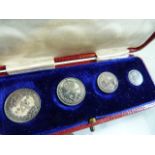 Maundy Money 1904 in original presentation case: four coins all dated 1904