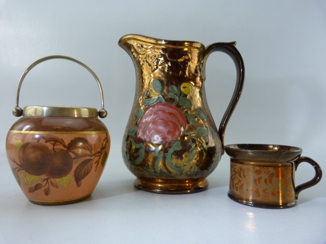 Victorian Lustre Pottery to include two bulbous jug, sugar bowl etc - Image 2 of 4
