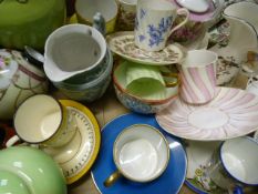 Collectable pottery to include saucers and coffee cans etc
