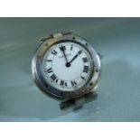 Cartier - A Cartier Quartz ladies wrist watch with Brushed steel strap. No. 168475