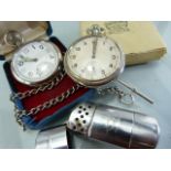 Two G.S.T.P WWII pocket watches one by Bravingtons London (K13675 & S32530) also with a Tommy