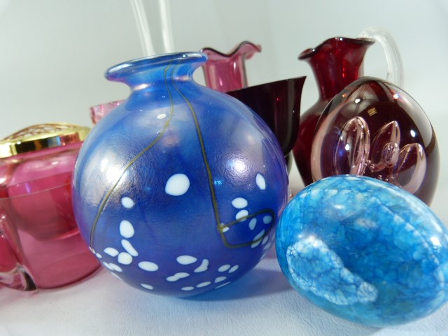 Cranberry Glassware - to include Jugs and small cups. Also to include a Maltese glass bud vase - Image 2 of 11