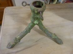 Antique Cast Iron Christmas Tree stand. The feet in the form of bark.