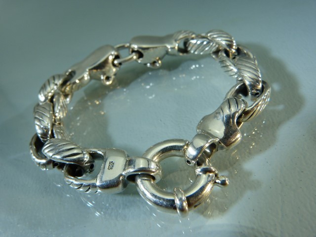 Hallmarked Silver (925) Bracelet with panther head design - approx weight - 17.1g - Image 2 of 4