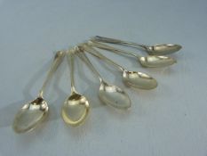 Six silver hallmarked teaspoons (total weight approx 59g)