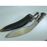 Nepalese Khukuri knife in scabbard