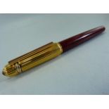 Cartier - Pasha De Cartier pen in red. 1986 with serial number 1122. Lid A/F
