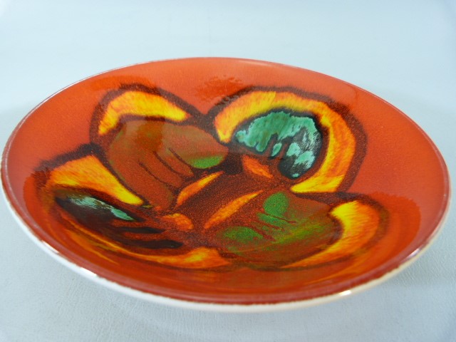 Poole Pottery Delphis bowl and similar fish plate - Both in Abstract design. Bowl No. 56 by AF and - Image 5 of 12
