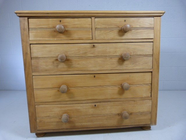 Satinwood chest of five drawers - Image 7 of 7