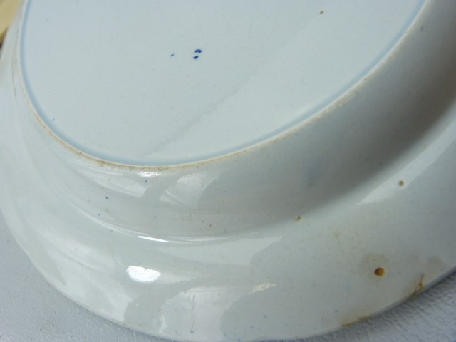 Lord Bryons House Pearlware Blue and white plate along with a pair of matching Pearlware plates - - Image 6 of 13