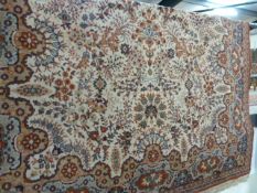 Persian rough woollen rug in all over design with central motif 250 x 340