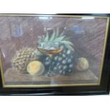 Still Life of Fruit in Pastel - Unsigned.