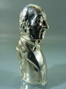 Silverplated Vesta Case in the Form of Abraham Lincoln