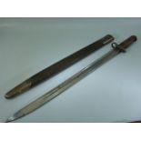 Early 20th Century (1907) Bayonet stamped Wilkinson to blade with scabbard.