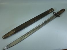 Early 20th Century (1907) Bayonet stamped Wilkinson to blade with scabbard.