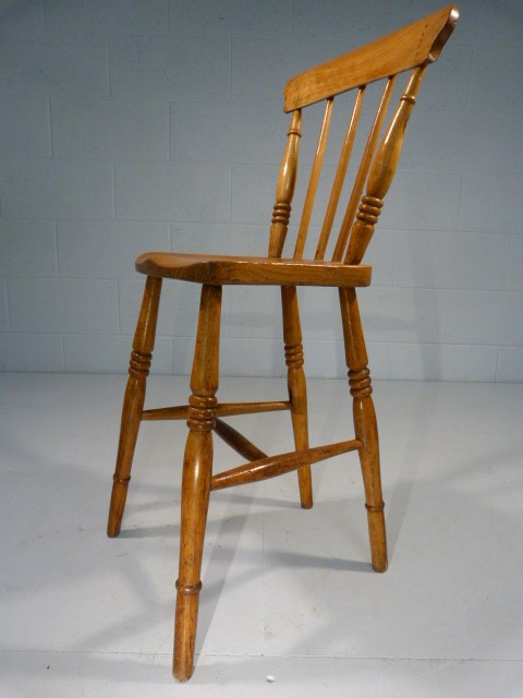 Childs punishment type chair with high stick back and long legs. - Image 6 of 7