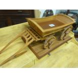 Handmade model of a wooden cart