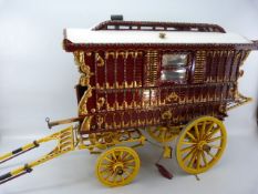 Handmade model of a Gypsy caravan