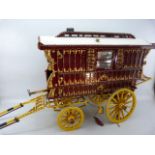 Handmade model of a Gypsy caravan