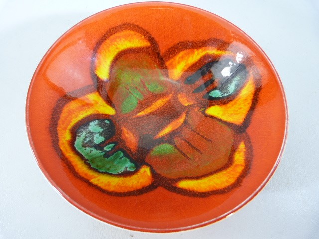 Poole Pottery Delphis bowl and similar fish plate - Both in Abstract design. Bowl No. 56 by AF and - Image 2 of 12