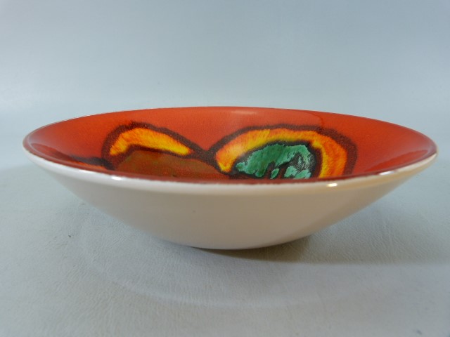 Poole Pottery Delphis bowl and similar fish plate - Both in Abstract design. Bowl No. 56 by AF and - Image 4 of 12