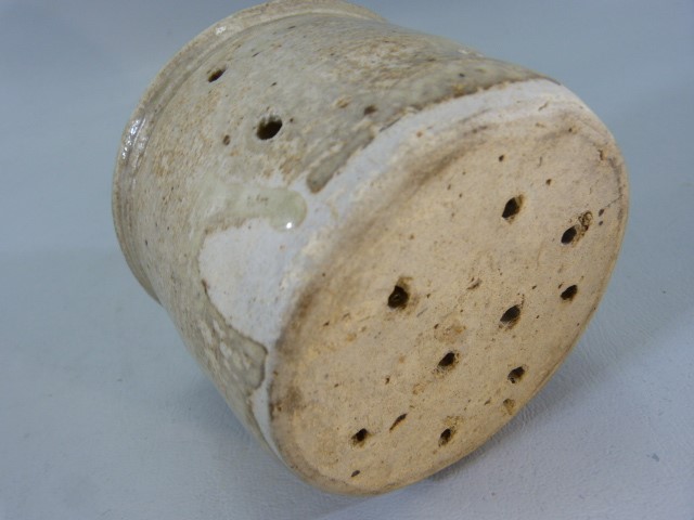 19th Century French stoneware Cheese mould. Pierced to Bottom and Sides. - Image 4 of 6