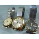 Three watches: Sekonda 17 jewels USSR; Sekonda Automatic 26 Jewels USSR and a Seiko 5 automatic
