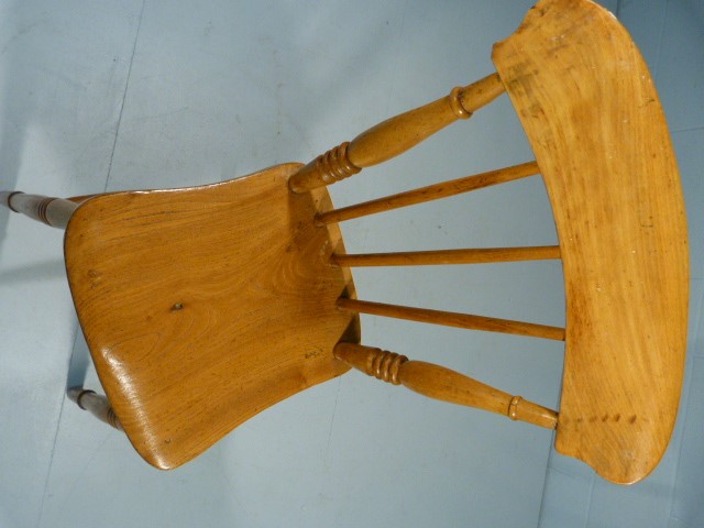 Childs punishment type chair with high stick back and long legs. - Image 3 of 7