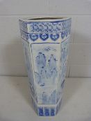 Blue and White oriental umbrella stand