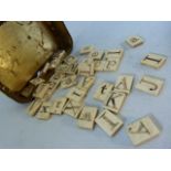 Set of c.1800 Bone Alphabet letters.