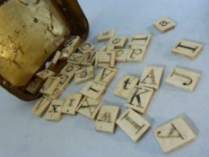 Set of c.1800 Bone Alphabet letters.