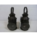 Pair of Vintage style Railway signal Lamps