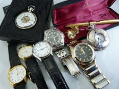 Collection of modern watches to include Sekonda and two modern pocket watches