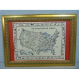 Cross Stitch map of America