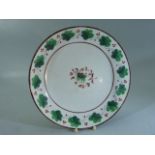 Antique pottery plates to include a Newhall pottery plate, 1887 Grand Jubilee plate, Dickens