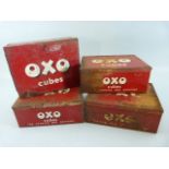 Four Oxo tins