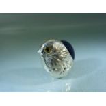 Hallmarked silver (Sterling) pincushion in the form of a chick.