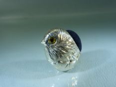 Hallmarked silver (Sterling) pincushion in the form of a chick.