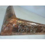 Large decorative Arts & Crafts Copper Fireside Fender with classic Arts & Crafts detailing in