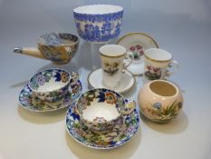 Collection of unusual china to include a Blue and White (poss Copeland) invalid feeder with