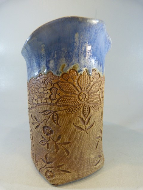 Verde ground oriental style English vase - missing cover, French style green ground vase and a - Image 6 of 9