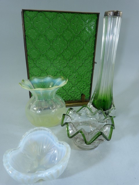 Antique glassware - to include Loetz, Silver topped bud vase and coloured glass etc also to - Image 5 of 6