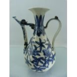 Chinese Blue and White Wine ewer decorated with flowers and foliate